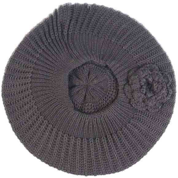 4662 Byos Ladies Winter Solid Chic Slouchy Ribbed Crochet Knit Beret Beanie main image 6
